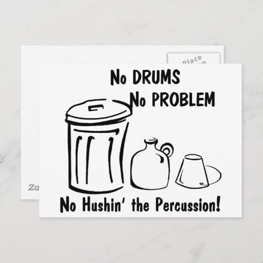 Carte Postale No Hushin the Percussion (Devant / Derrière)