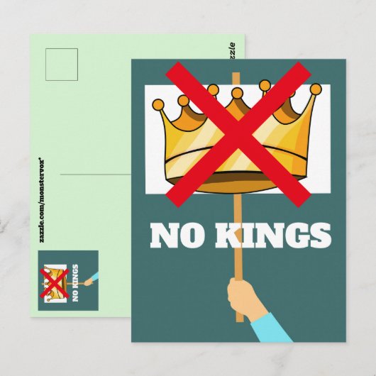 Carte postale No Kings (Devant / Derrière)