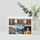 Carte Postale NO Norvège - Bergen - (Debout devant)