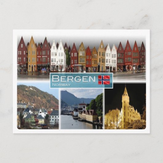 Carte Postale NO Norvège - Bergen - (Devant)