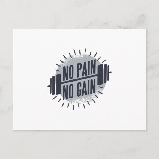 Carte Postale No Pain No Gain (Devant)