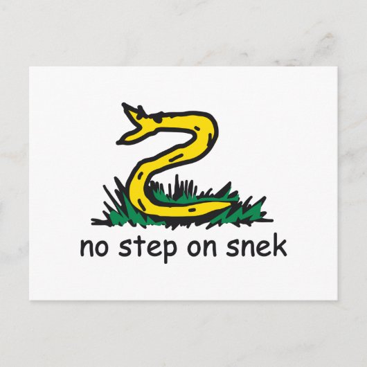 Carte Postale No step on snek memes (Devant)