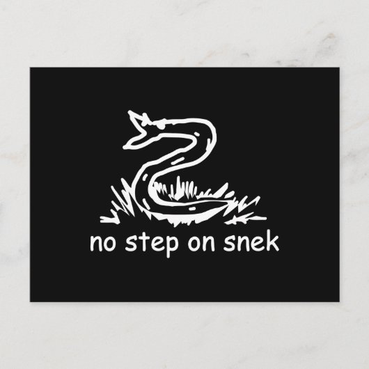 Carte Postale No step on snek memes (Devant)