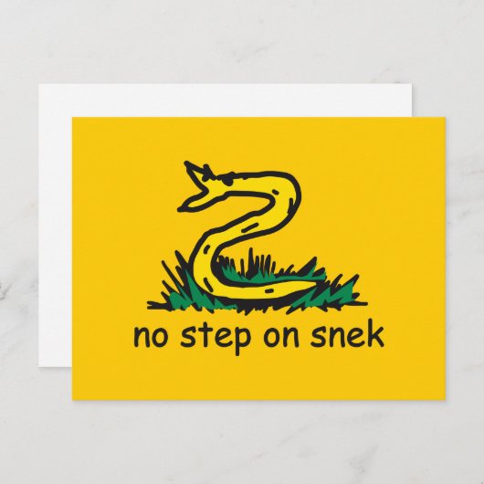 Carte Postale No step on snek memes (Devant / Derrière)