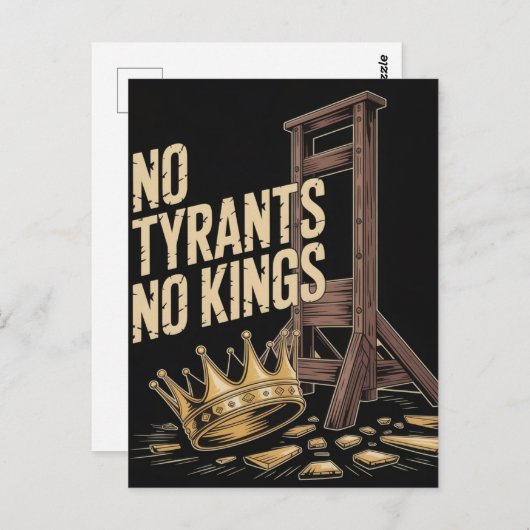 Carte Postale No Tyrants No Kings (Devant / Derrière)