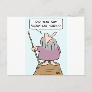 Carte Postale noah dieu arche travail bible inondation