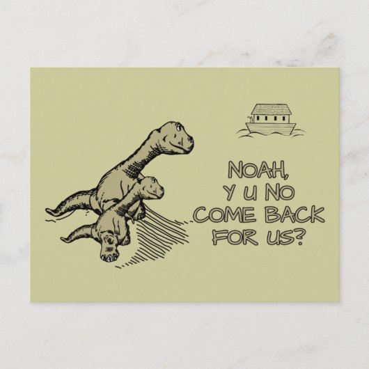 Carte Postale Noah, Y U No come back for us ? (Devant)