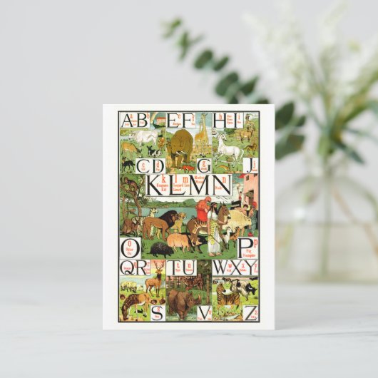 Carte Postale Noah's ABC Alphabet Chart in English for teacher (Debout devant)