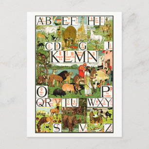 Carte Postale Noah's ABC Alphabet Chart in English for teacher