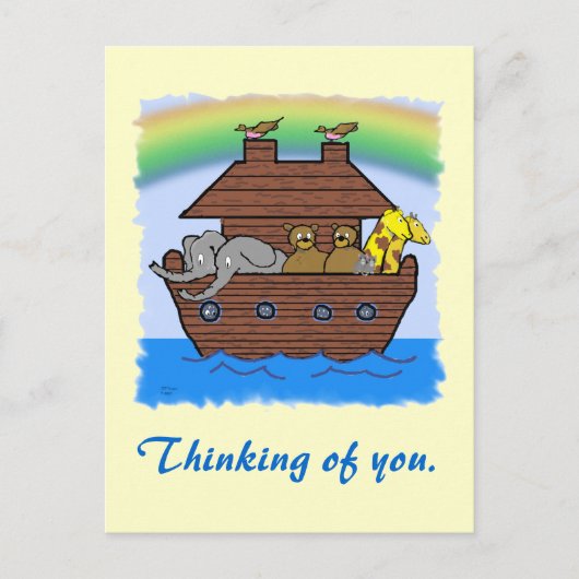 Carte Postale Noahs Arc _ Penser à votre carte. (Devant)