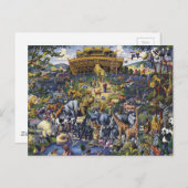 Carte Postale Noahs Ark Animaux (Devant / Derrière)