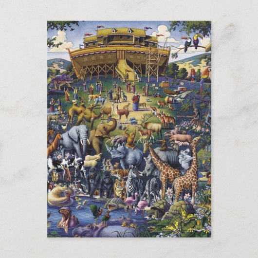 Carte Postale Noahs Ark Animaux (Devant)