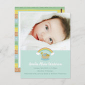 Carte Postale Noah's Ark Boho Baby Faire-part de naissance (Devant / Derrière)