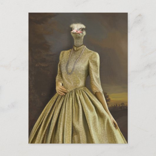 Carte Postale Noble Beasts - Autruche Dandy (Devant)