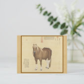 Carte Postale Noble Reddish Horse Art - Impression Traditionnell (Debout devant)