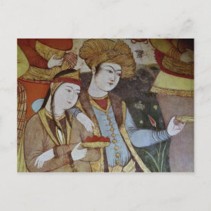 Carte Postale Nobles devant la Cour de Shah Abbas I