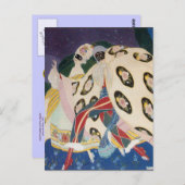 Carte Postale NOCTURNE AVEC MASQUES / Mascarade vénitienne Art D (Devant / Derrière)