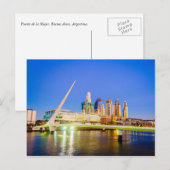 Carte Postale Nocturne de Buenos Aires (Devant / Derrière)