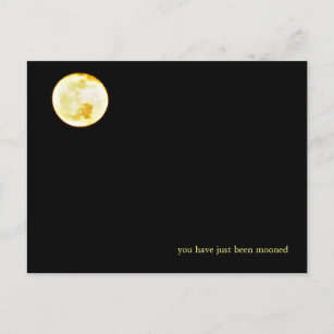 Carte postale nocturne de lune, mooning, comédies 