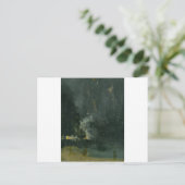 Carte Postale Nocturne en Noir et Or, Falling Rocket (Debout devant)