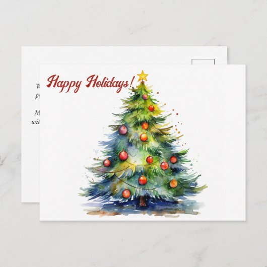 Carte postale Noël (Devant / Derrière)