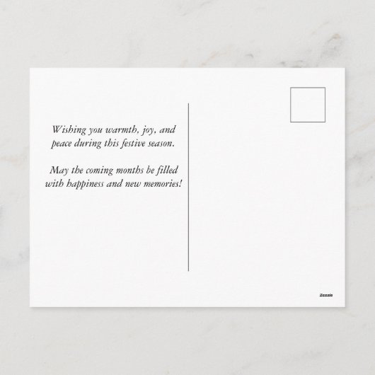 Carte postale Noël (Dos)