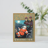 Carte Postale Noël 1904, illustration vintage (Debout devant)