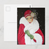 Carte postale - Noël 1930 Art Déco (Devant / Derrière)