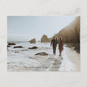 Carte Postale Noël 1 photo botanique floral plié vacances