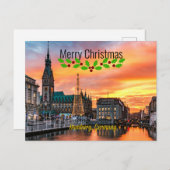 Carte Postale Noël à Hambourg, Allemagne (Devant / Derrière)