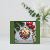 Carte Postale Noël à la vapeur (Debout devant)