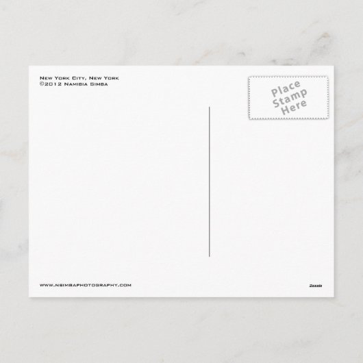 Carte postale Noël à New York (Dos)