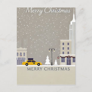 Carte Postale Noël à New York   Statue icônique de la Grande Pom