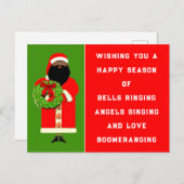 Carte Postale Noël à Père Noël (Devant / Derrière)