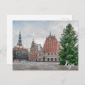 Carte postale Noël à Riga Lettonie (Devant / Derrière)