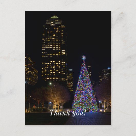 Carte Postale Noël à Warren Park de nuit (Devant)