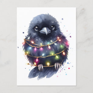 Carte Postale Noël adorable du Corbeau
