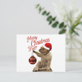 Carte Postale Noël américain de Bulldog (Debout devant)