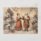 Carte Postale Noël Ancien Découpe Vintage Sainte Éphémère Fêtes (Devant)