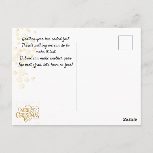 Carte Postale Noël. Animal domestique. Chiot mignon. (Dos)