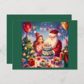 Carte Postale Noël Anniversaire 8 (Devant / Derrière)