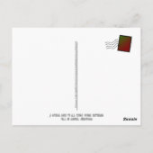 Carte Postale Noël Anniversaire Père Noël Arbre Noir | (Dos)