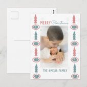 Carte Postale Noël Arbre Frontière (Devant / Derrière)