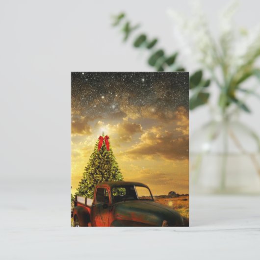 Carte Postale Noël arrive (Debout devant)