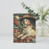 Carte Postale Noël au Labrador (Debout devant)