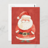 Carte Postale Noël au Père Noël rouge (Devant / Derrière)