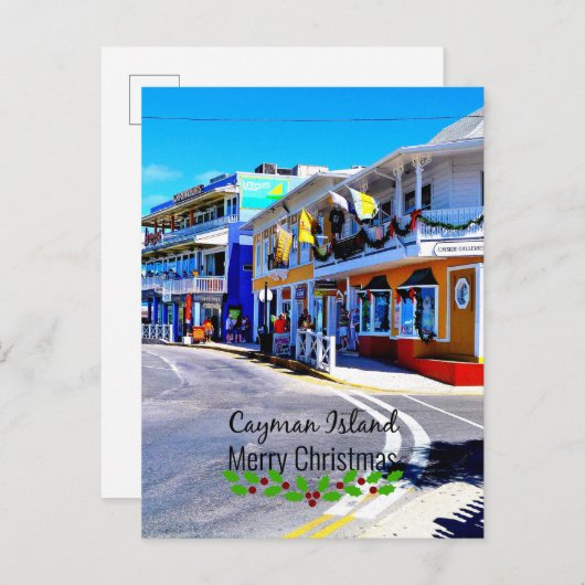 Carte Postale Noël aux îles Caïmans (Devant / Derrière)