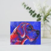 Carte Postale Noël avec Dogue Portrait (Debout devant)