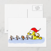 Carte Postale Noël avec un tigre de citron (Devant / Derrière)