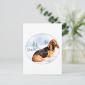 Carte postale Noel Basset Hound (Debout devant)